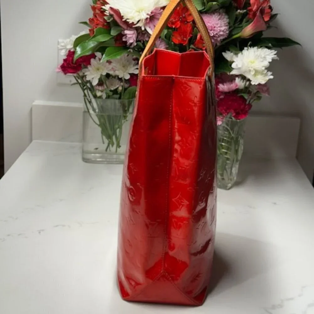 🔥🔥 Louis Vuitton Monogram Red Vernis Tote Bag EUC!